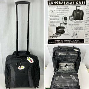 Olympia Ebay RT-700 Rolling Overnighter Suitcase Carry On Luggage w/Toiletry Kit